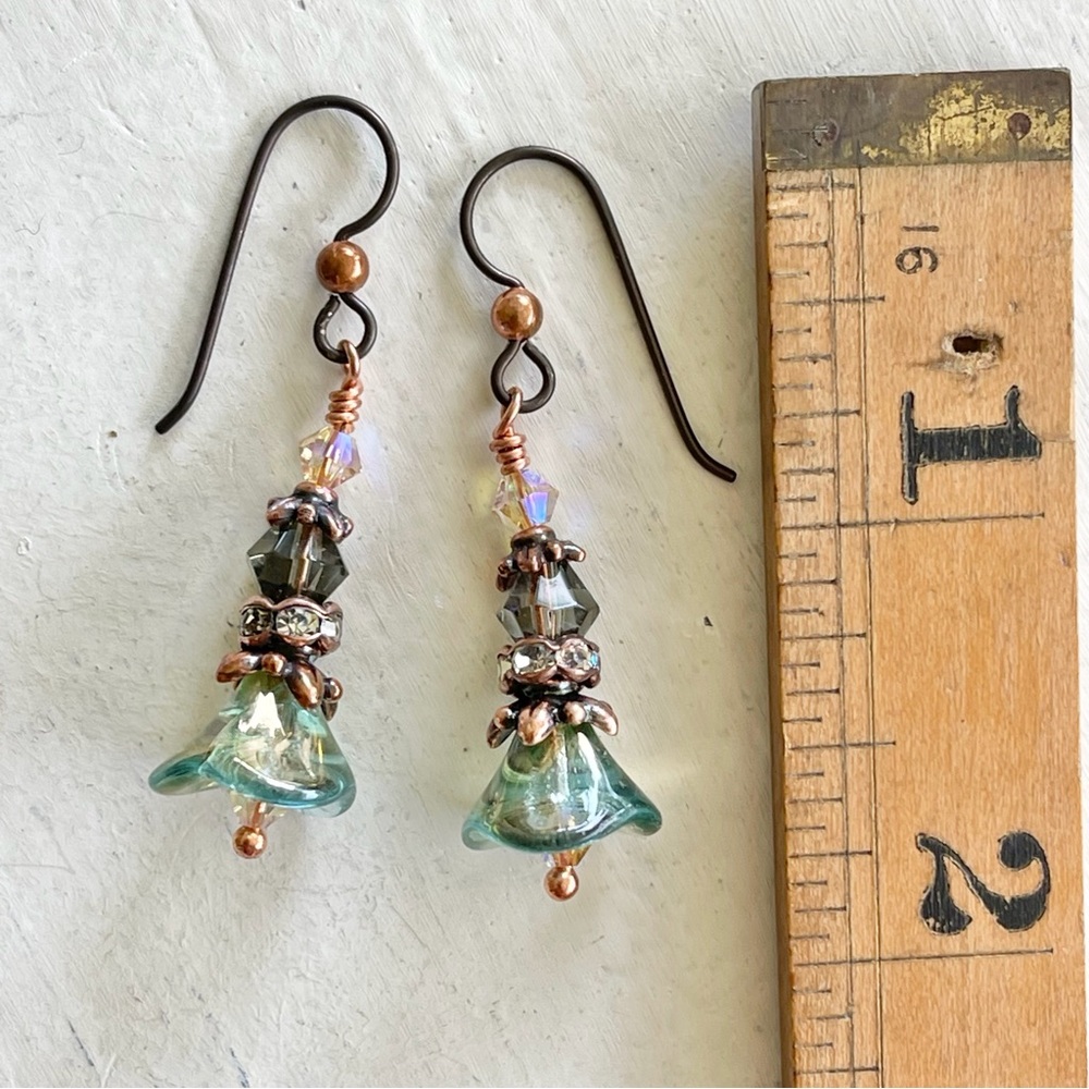 ARTISAN Earrings - “Morning Dew” Dangles - Picture 8 of 8